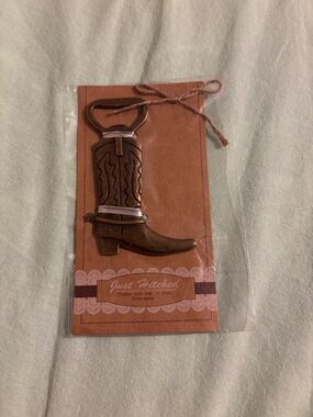 Cowboy Boot Bottle Opener - Bronze Tone